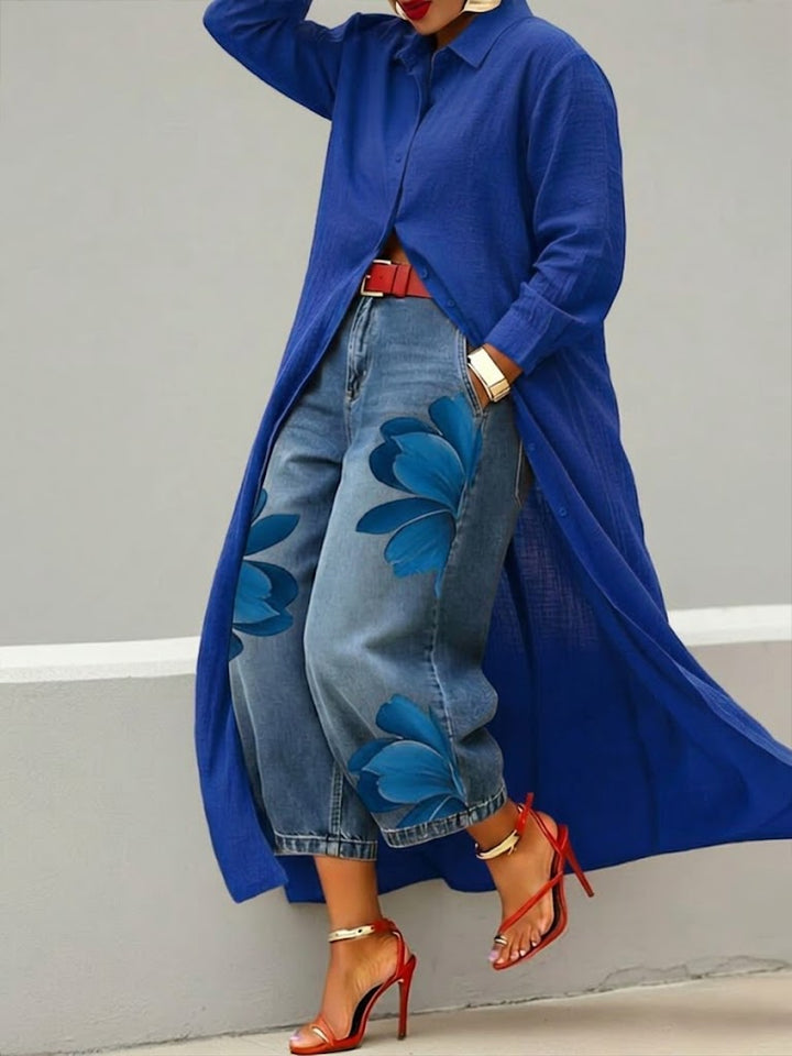 Nivara – florales Denim-Set