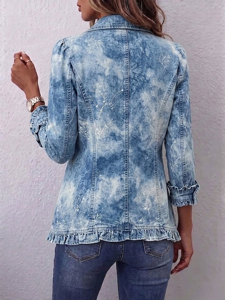 Selora – Ombré-Botanik-Druck-Jacke