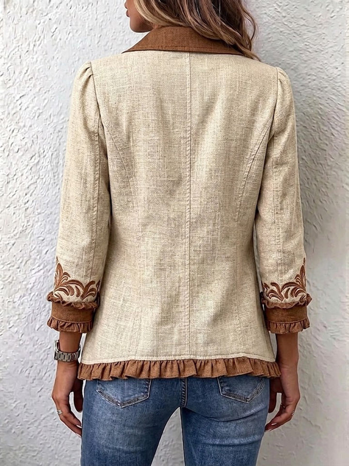 Novira – floral bestickte offene Jacke