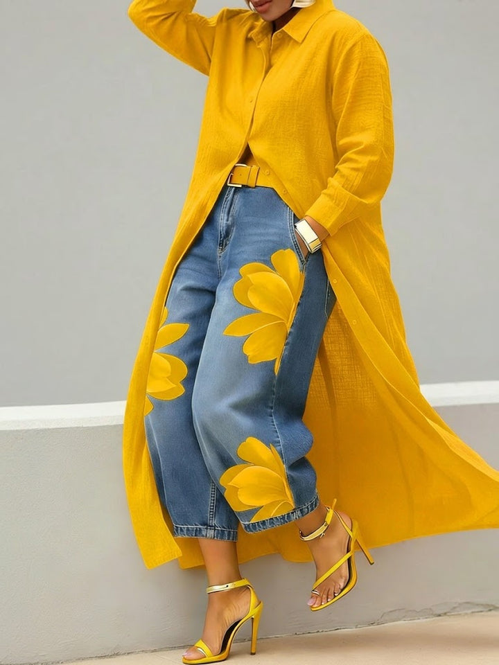 Nivara – florales Denim-Set