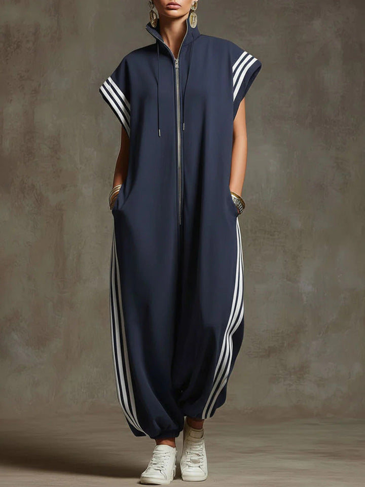Noreli – Jumpsuit mit Reißverschluss und hohem Kragen