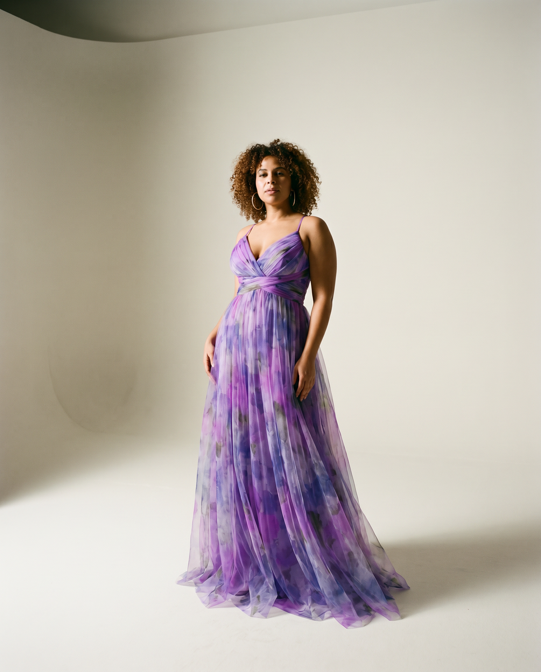 Empire-Taille Chiffon-Maxikleid