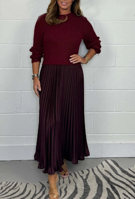Elaris – Sweatshirtkleid mit Faltenrock