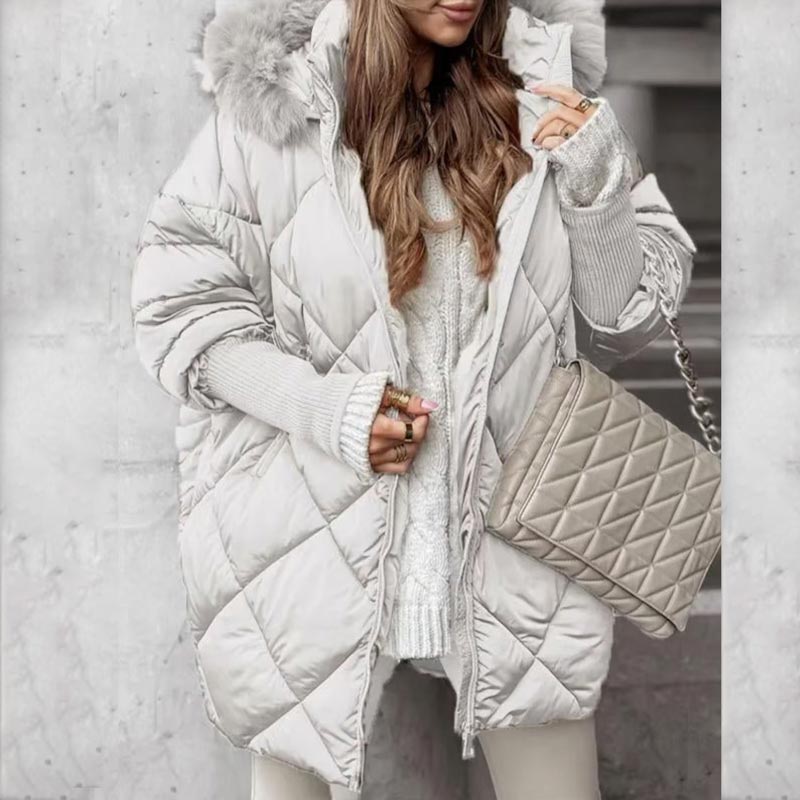 Erelia – Gefütterter Parka mit Strickärmeln