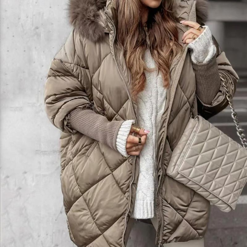 Erelia – Gefütterter Parka mit Strickärmeln