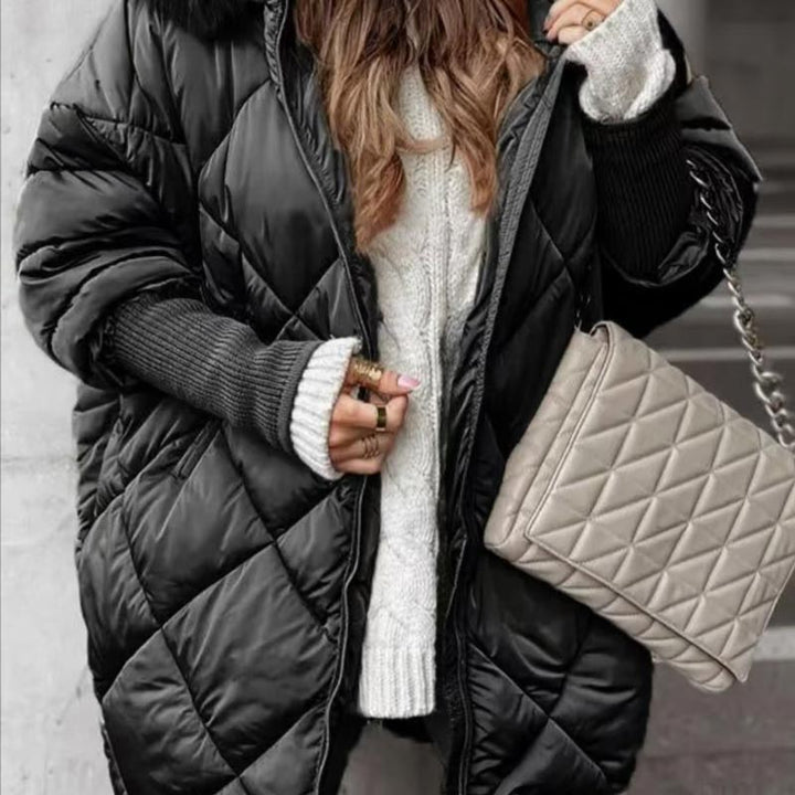 Erelia – Gefütterter Parka mit Strickärmeln