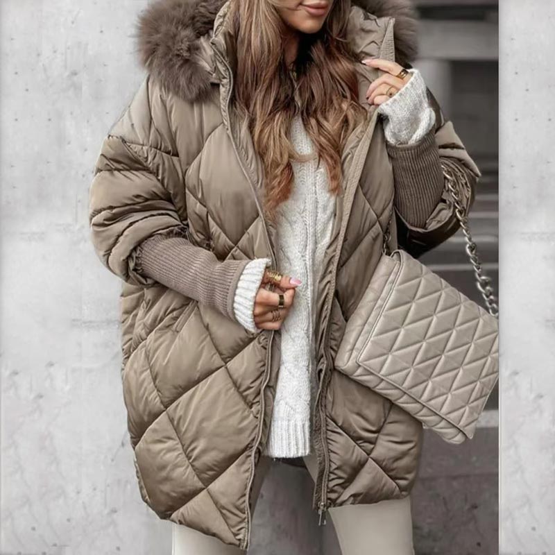 Erelia – Gefütterter Parka mit Strickärmeln