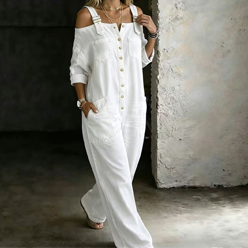 Elyra – weit geschnittener, gewebter Jumpsuit