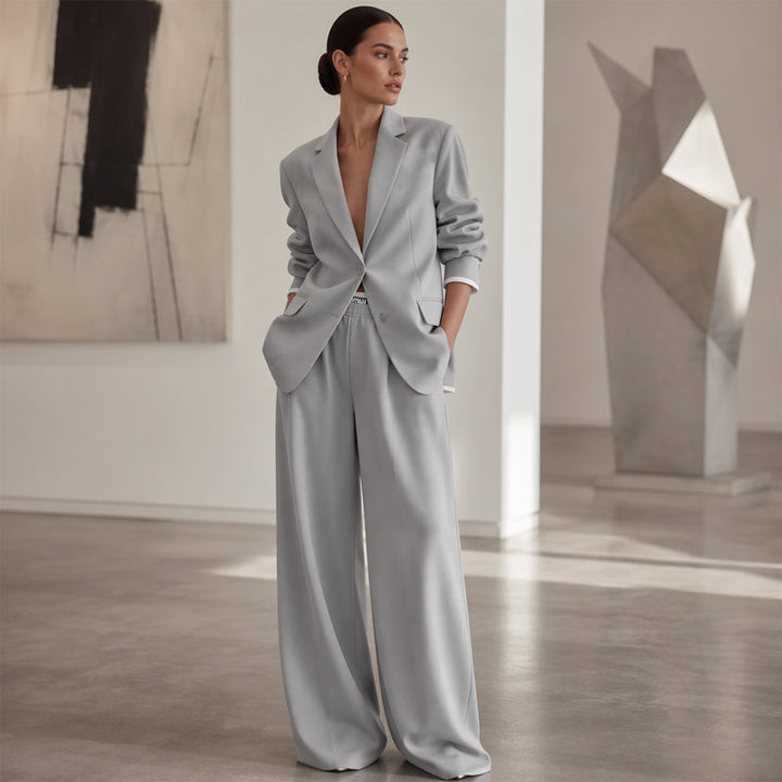 Reniva – Weit geschnittenes Blazer- und Hosen-Set