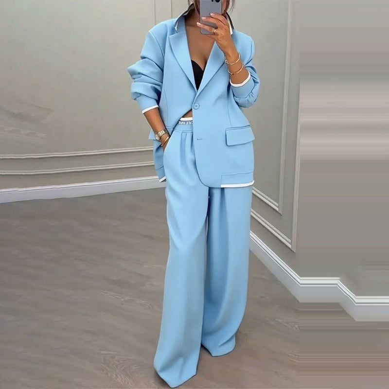 Reniva – Weit geschnittenes Blazer- und Hosen-Set