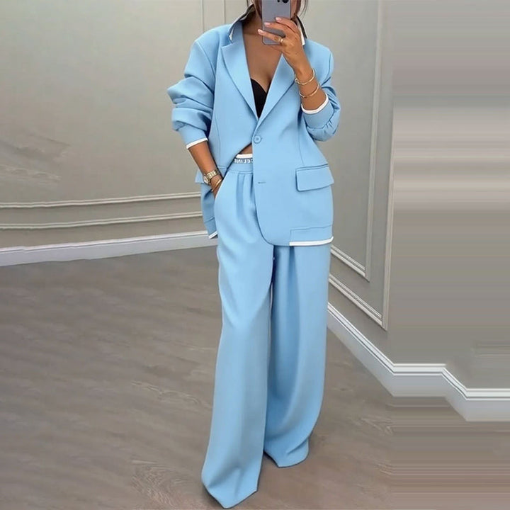 Reniva – Weit geschnittenes Blazer- und Hosen-Set