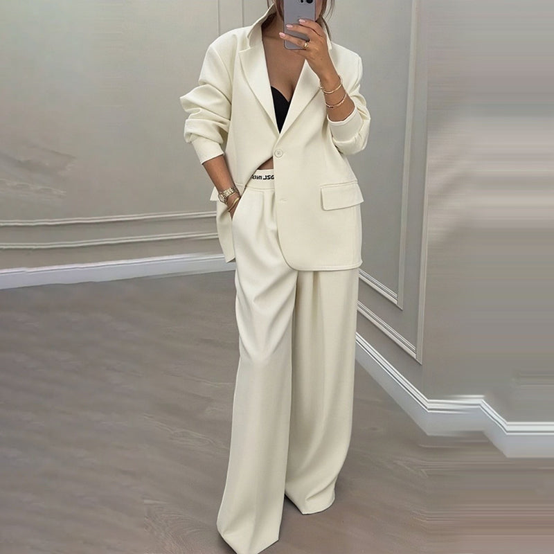 Reniva – Weit geschnittenes Blazer- und Hosen-Set