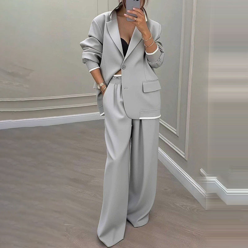 Reniva – Weit geschnittenes Blazer- und Hosen-Set