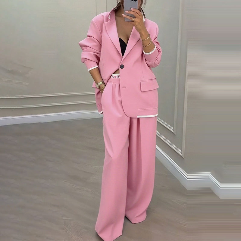 Reniva – Weit geschnittenes Blazer- und Hosen-Set