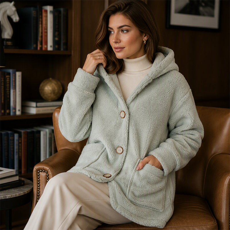 Vesara – Gewebte Jacke mit Kapuze