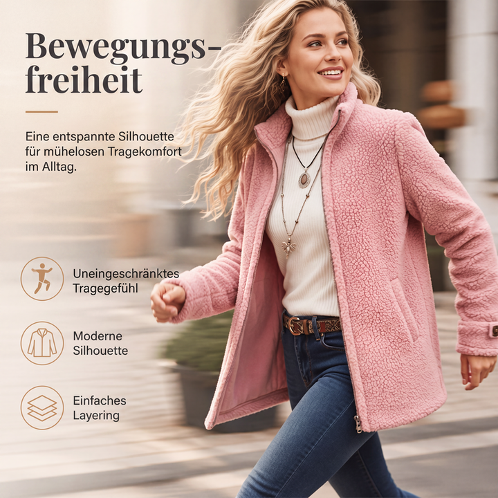 Rylena – Stehkragen-Sherpa-Fleecejacke