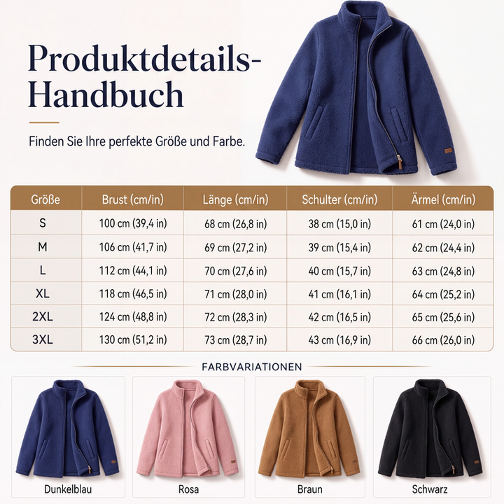 Rylena – Stehkragen-Sherpa-Fleecejacke