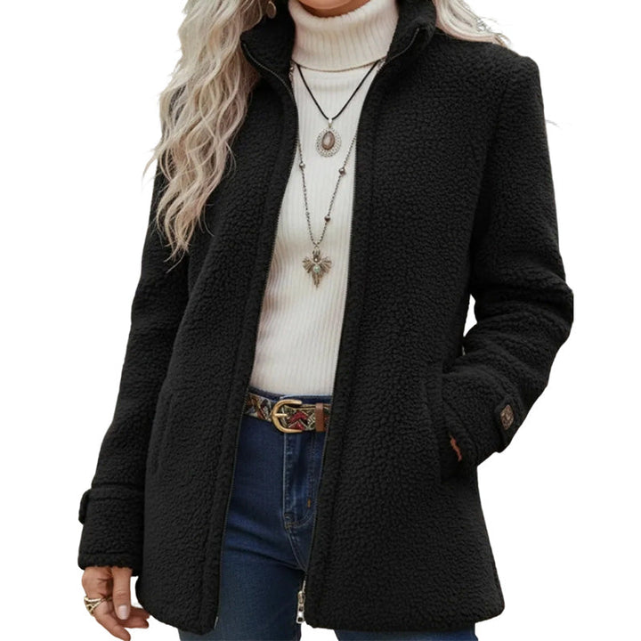 Rylena – Stehkragen-Sherpa-Fleecejacke