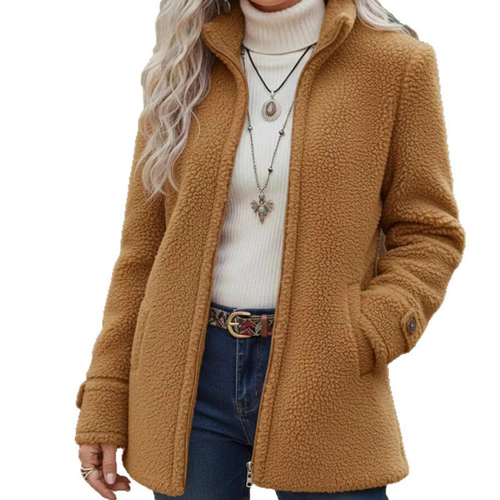 Rylena – Stehkragen-Sherpa-Fleecejacke