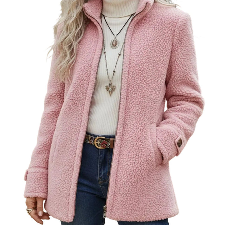 Rylena – Stehkragen-Sherpa-Fleecejacke