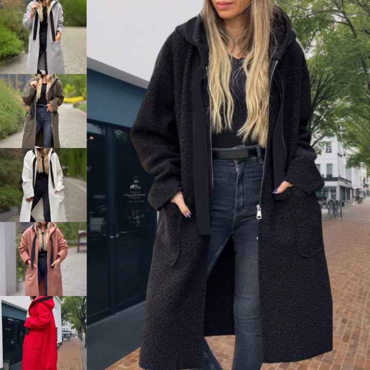 Loriva – Strickmantel mit Reißverschluss und Kapuze