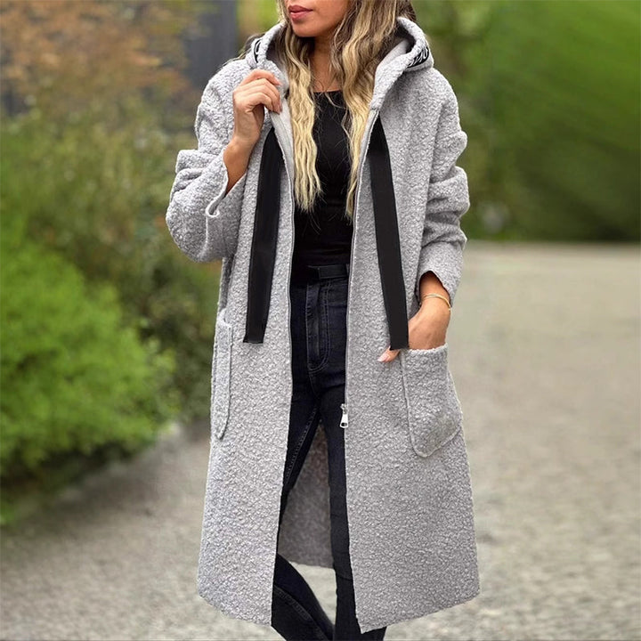 Loriva – Strickmantel mit Reißverschluss und Kapuze