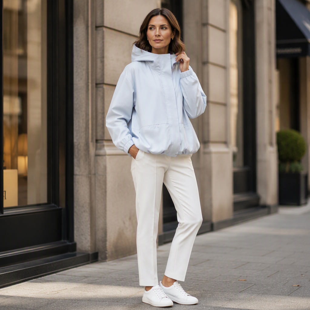 Linara – wasserabweisende Windjacke mit gepufftem Saum