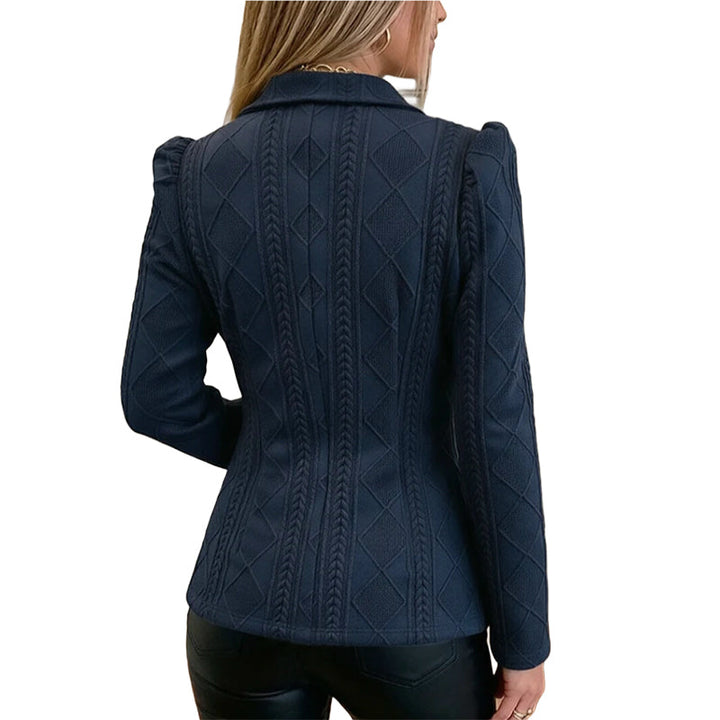Vesara – Taillierter Blazer mit geometrischer Textur