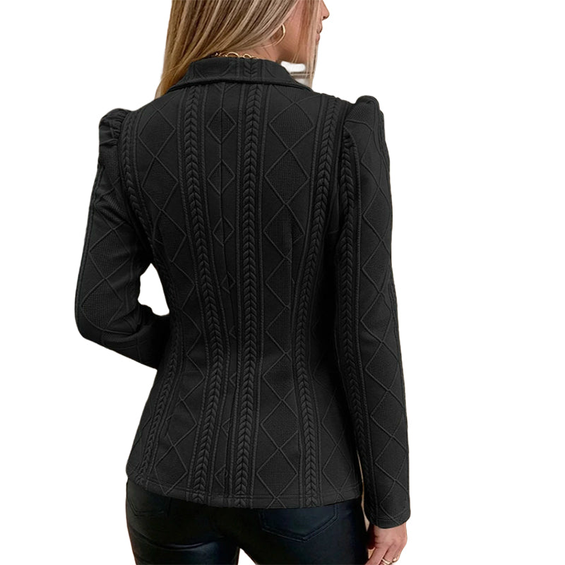 Vesara – Taillierter Blazer mit geometrischer Textur