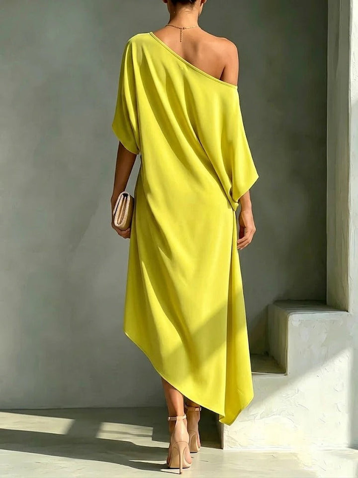Elyra – Ein-Schulter-Kleid aus Baumwollmischung