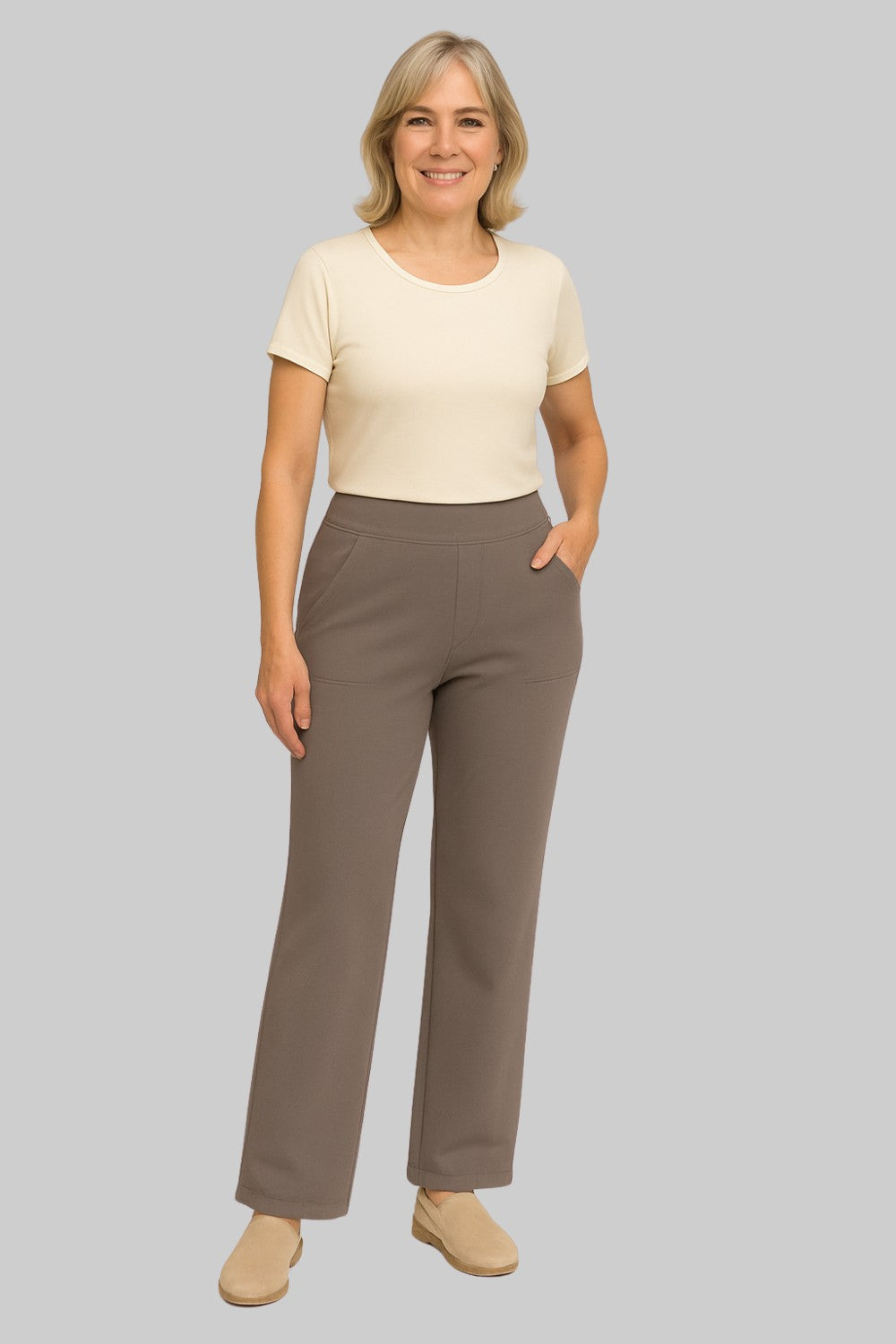 Rylena – hochtaillierte Stretch-Webhose
