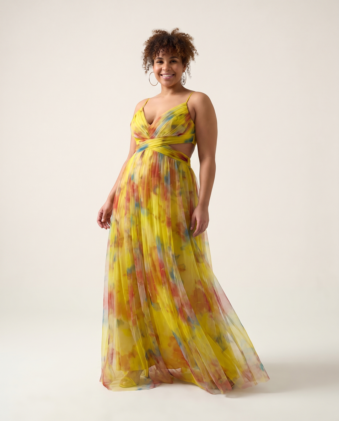Empire-Taille Chiffon-Maxikleid